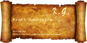 Kraft Gabriella névjegykártya